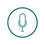 Icon, dark green, microphone