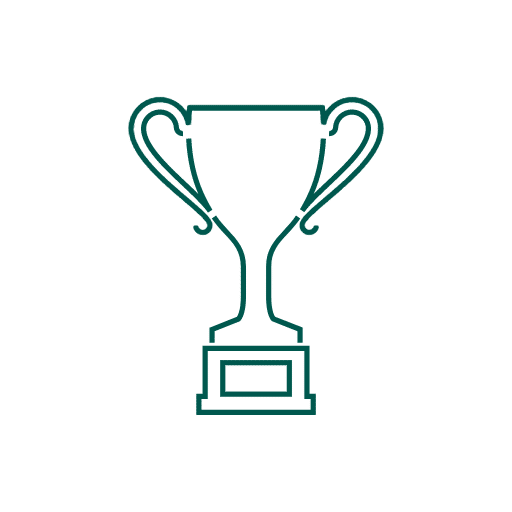 Icon, dark green, trophy