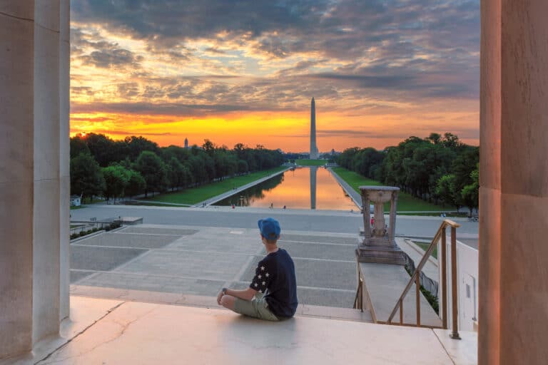 Washington Monument at Sunrise in Washington DC