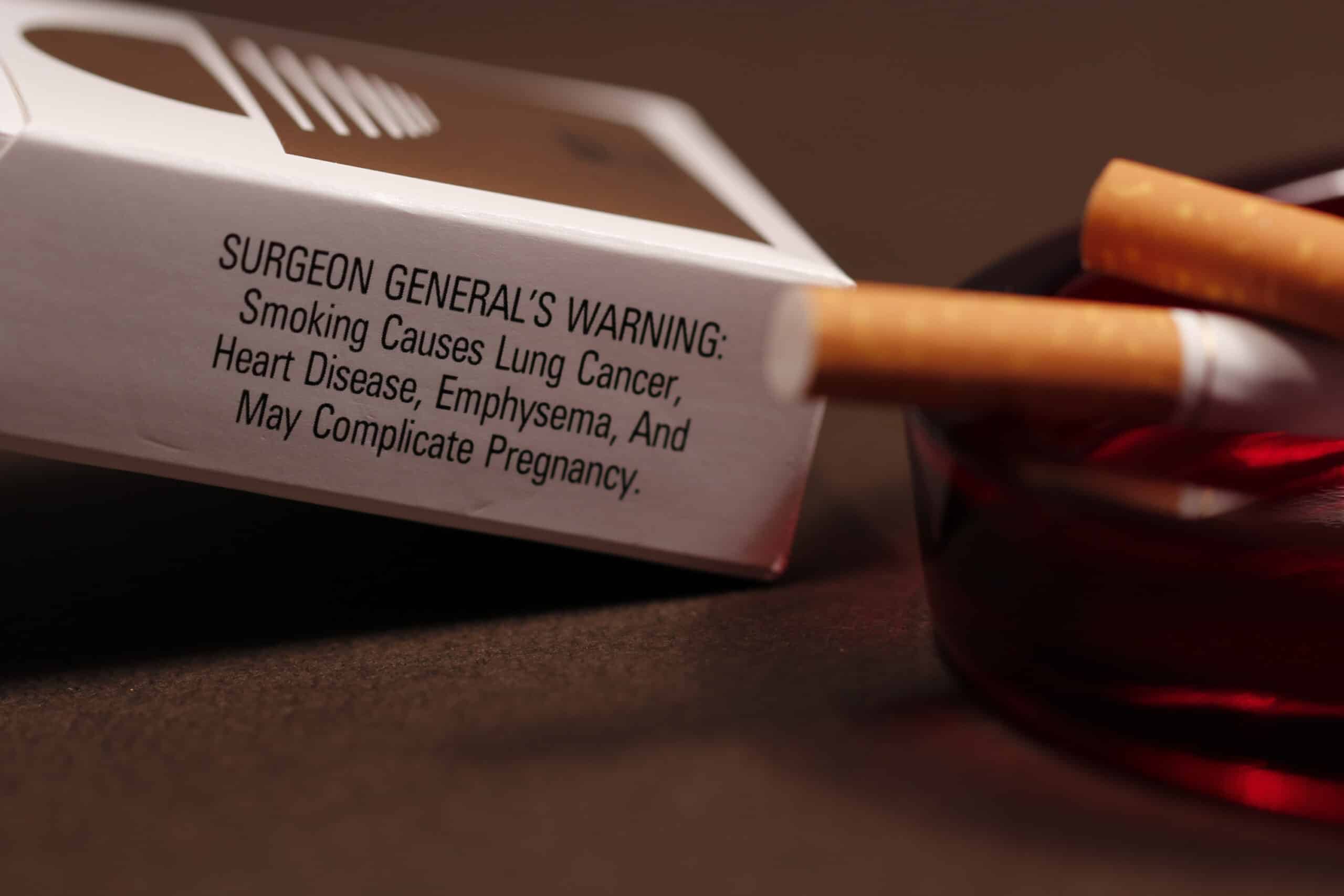 Surgeon General's Warning on side on side of a pack of cigarettes (Source: CDC)