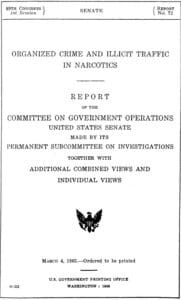 Cover from the report on Organized Crime and Illicit Traffic in Narcotics