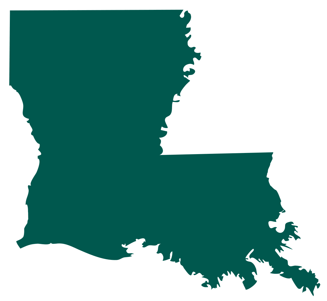 Outline of state of Louisiana
