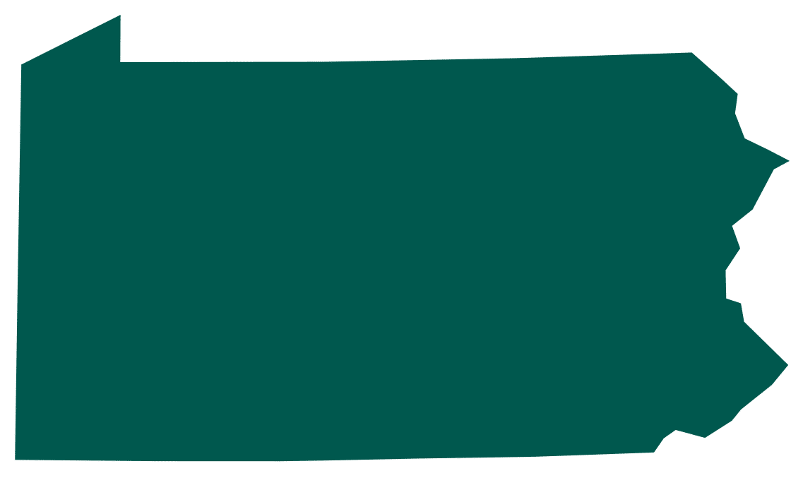 Outline of the state Pennsylvania