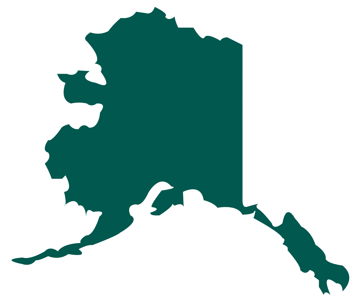 Outline of the state of Alaska
