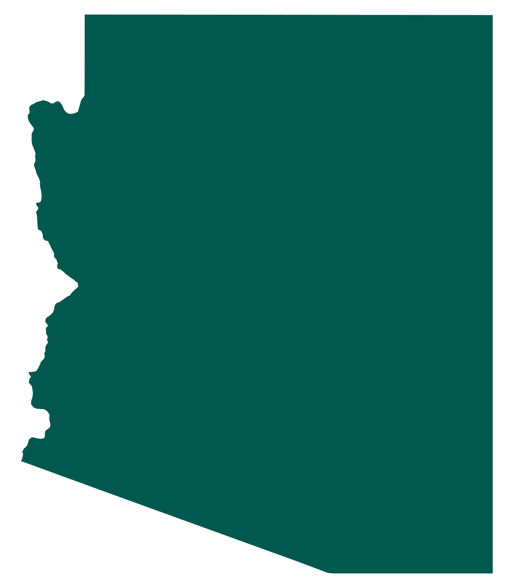 Outline of the state of Arizona