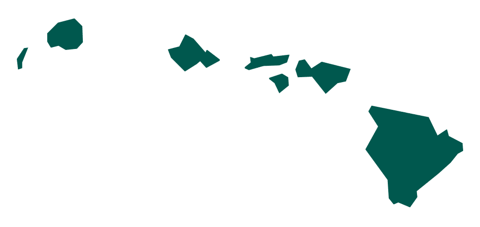 Outline of the state of Hawaii