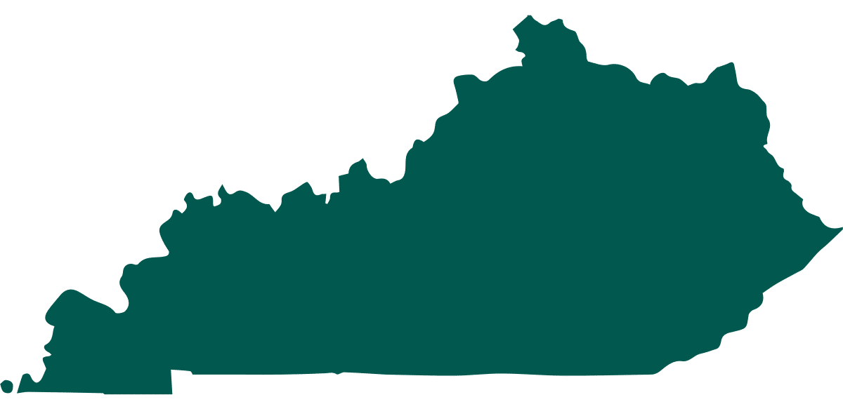 Outline of state of Kentucky