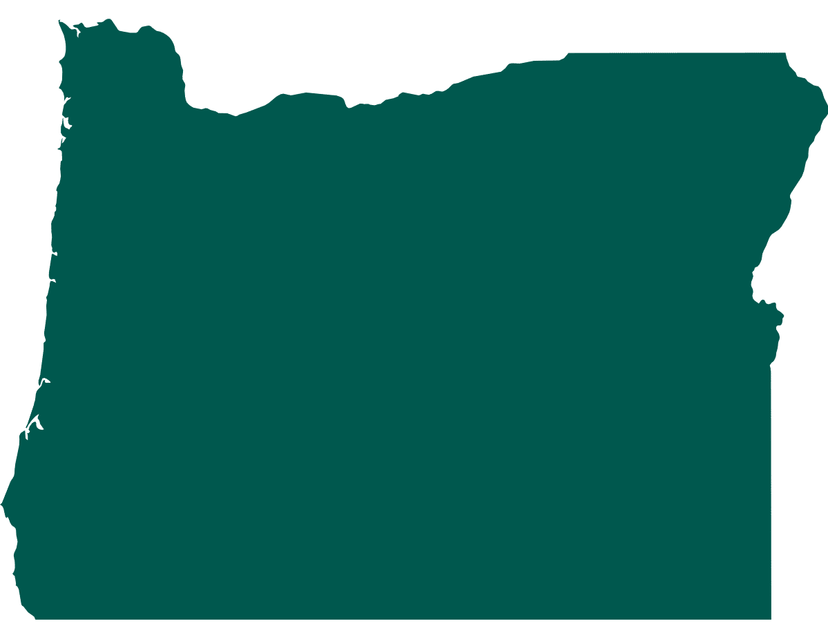 Outline of state of Oregon