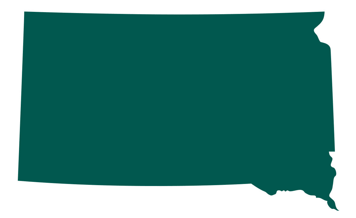 Outline of state of South Dakota